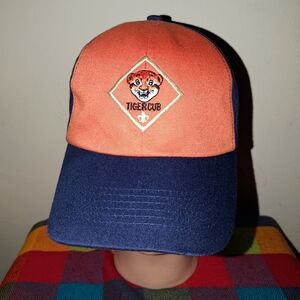 Boy Scouts Tiger Cub Scout Blue Orange Adjustable Baseball Hat Cap S/M